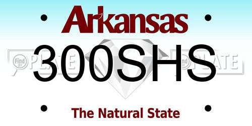 300SHS Arkansas License Plate