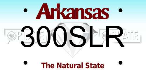 300SLR Arkansas License Plate