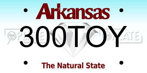300TOY Arkansas License Plate