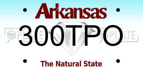 300TPO Arkansas License Plate