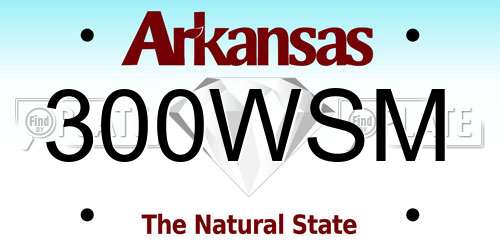 300WSM Arkansas License Plate