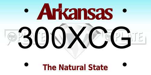 300XCG Arkansas License Plate