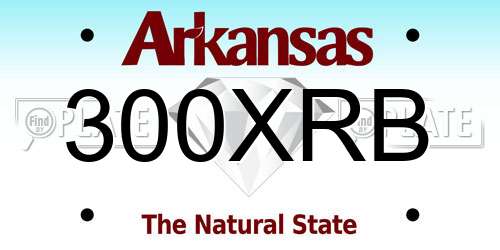 300XRB Arkansas License Plate