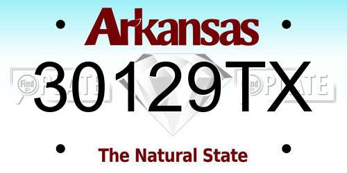 30129TX Arkansas License Plate
