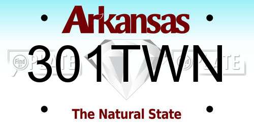 301TWN Arkansas License Plate