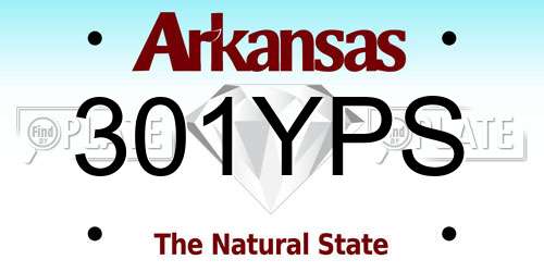 301YPS Arkansas License Plate