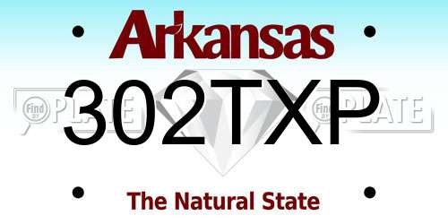 302TXP Arkansas License Plate