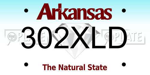 302XLD Arkansas License Plate