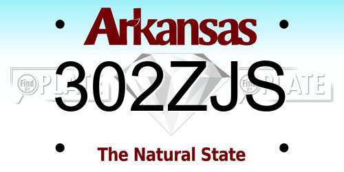 302ZJS Arkansas License Plate