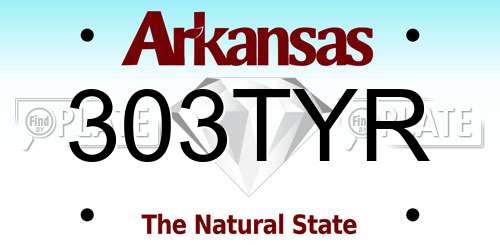 303TYR Arkansas License Plate