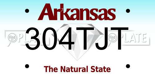 304TJT Arkansas License Plate