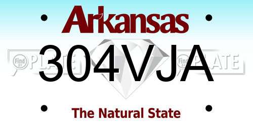 304VJA Arkansas License Plate