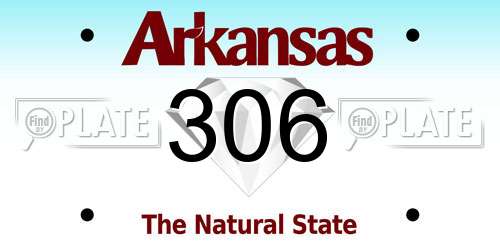 306 Arkansas License Plate