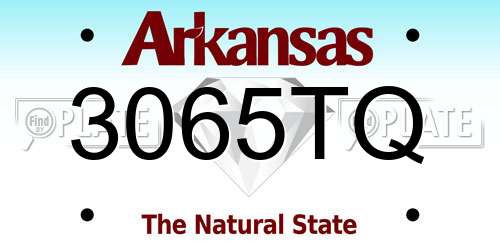 3065TQ Arkansas License Plate