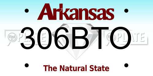 306BTO Arkansas License Plate