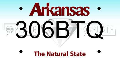 306BTQ Arkansas License Plate