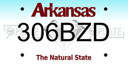 306BZD Arkansas License Plate