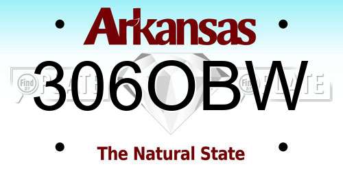 306OBW Arkansas License Plate
