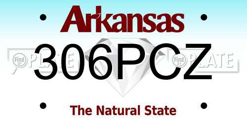 306PCZ Arkansas License Plate