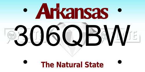 306QBW Arkansas License Plate