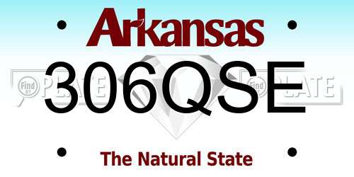 306QSE Arkansas License Plate