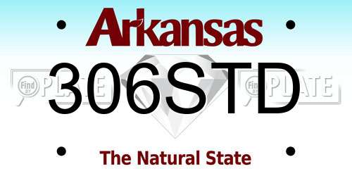 306STD Arkansas License Plate