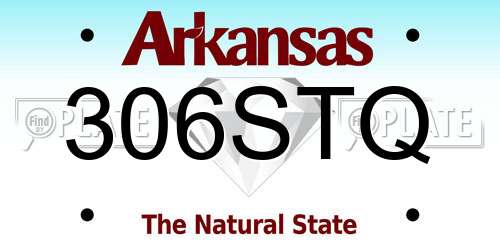306STQ Arkansas License Plate