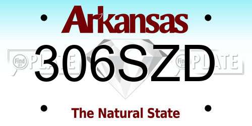 306SZD Arkansas License Plate