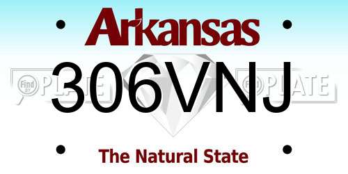306VNJ Arkansas License Plate
