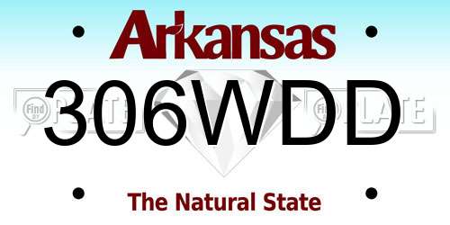 306WDD Arkansas License Plate