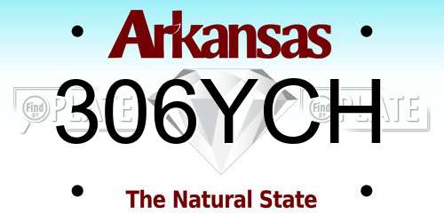306YCH Arkansas License Plate