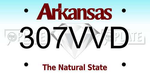 307VVD Arkansas License Plate
