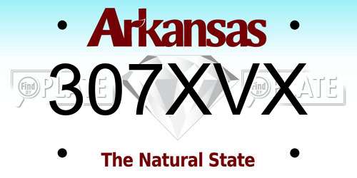 307XVX Arkansas License Plate