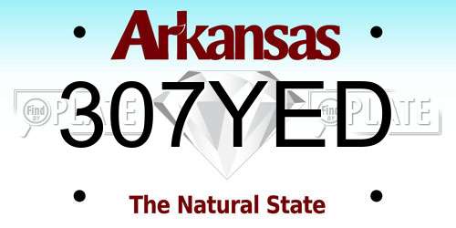 307YED Arkansas License Plate