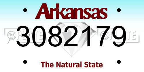 3082179 Arkansas License Plate