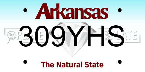 309YHS Arkansas License Plate