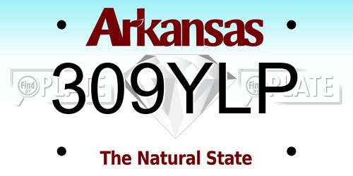 309YLP Arkansas License Plate
