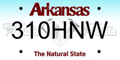 310HNW Arkansas License Plate
