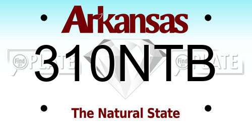 310NTB Arkansas License Plate