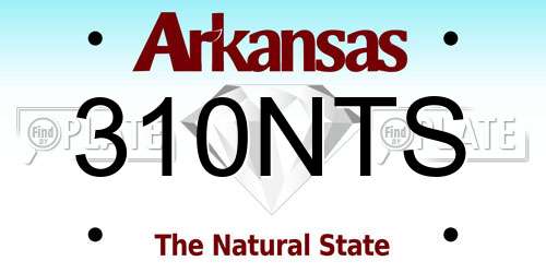 310NTS Arkansas License Plate