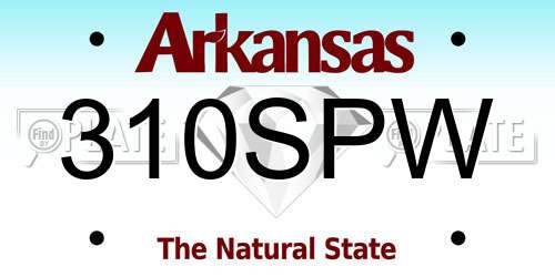 310SPW Arkansas License Plate