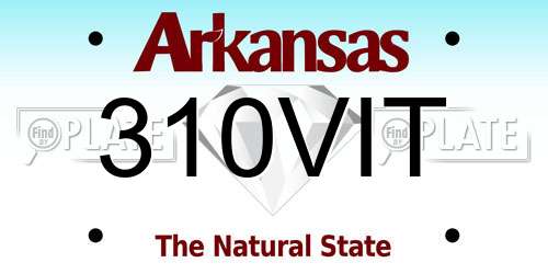 310VIT Arkansas License Plate