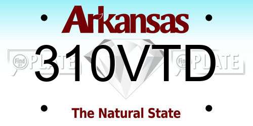 310VTD Arkansas License Plate