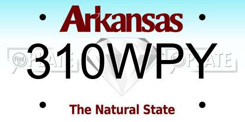 310WPY Arkansas License Plate
