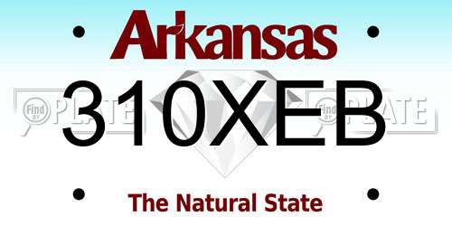 310XEB Arkansas License Plate