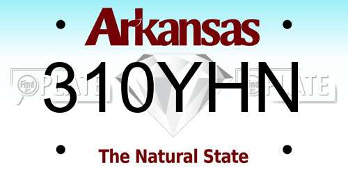 310YHN Arkansas License Plate
