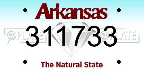311733 Arkansas License Plate