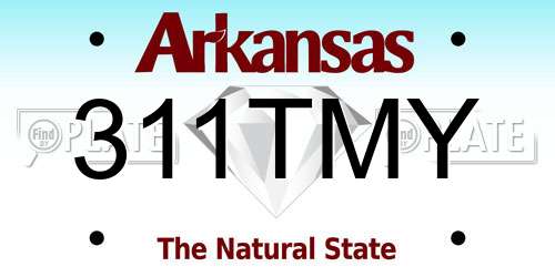 311TMY Arkansas License Plate