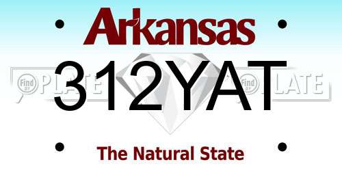 312YAT Arkansas License Plate