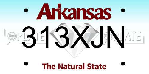 313XJN Arkansas License Plate